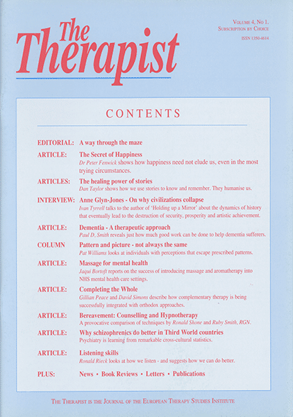 The Therapist - Volume 4, No 1 (1996)