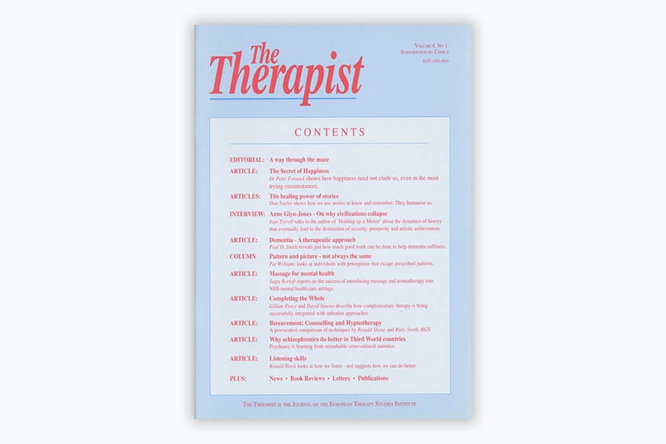 The Therapist - Volume 4, No 1 (1996)